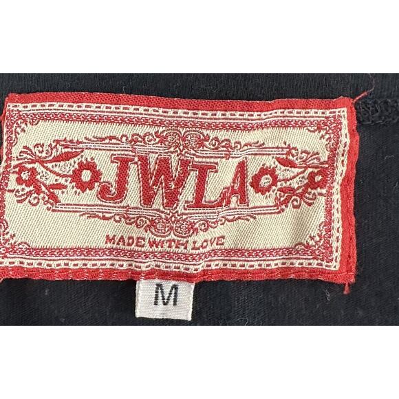 Johnny Was Womens Medium Navy Blue Embroidered T-shirt Tunic Dress Boho - Picture 7 of 10